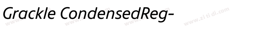 Grackle CondensedReg字体转换 Grackle CondensedReg字体转换